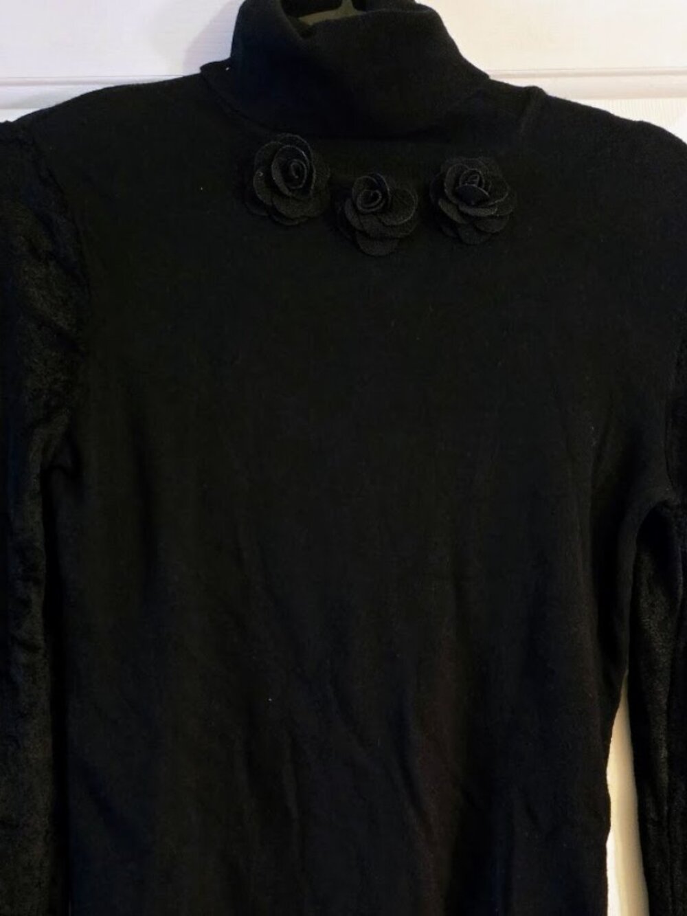 Tricot Chic Italy Black Turtleneck Sweater